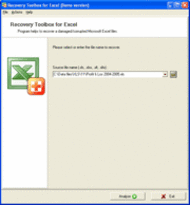 Recovery Toolbox for Excel screenshot